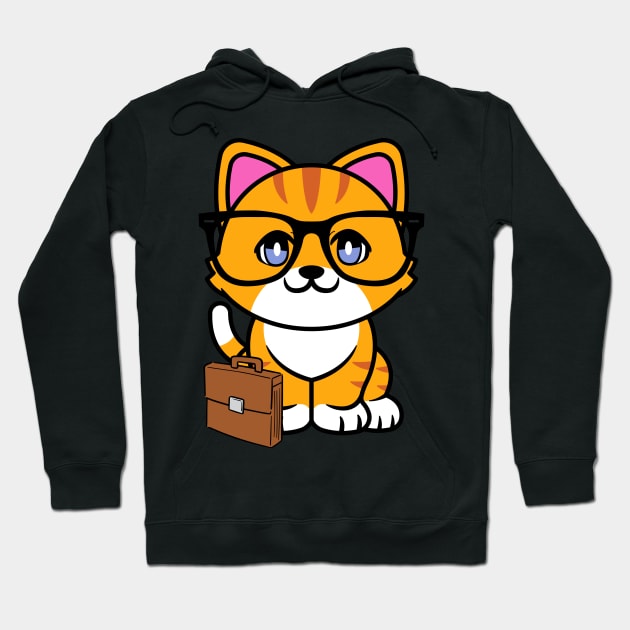 Cute Orange cat is a colleague at work Hoodie by Pet Station